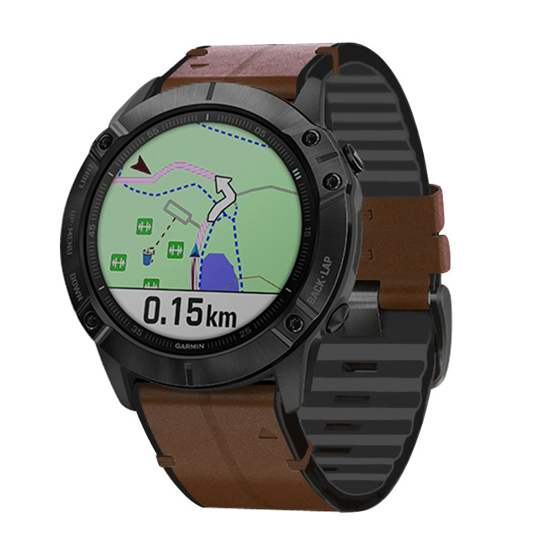 26MM PU Leather Surface+Silicone Smart Watch Band Strap for Garmin Watch 26MM PU Leather Surface+Silicone Smart Watch Band Strap for Garmin Watch